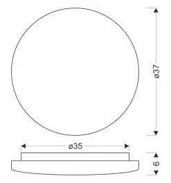 Sklep Kaja Biała, ledowa lampa sufitowa ⌀37cm 13-28846 LINDA | Kaja Oświetlenie