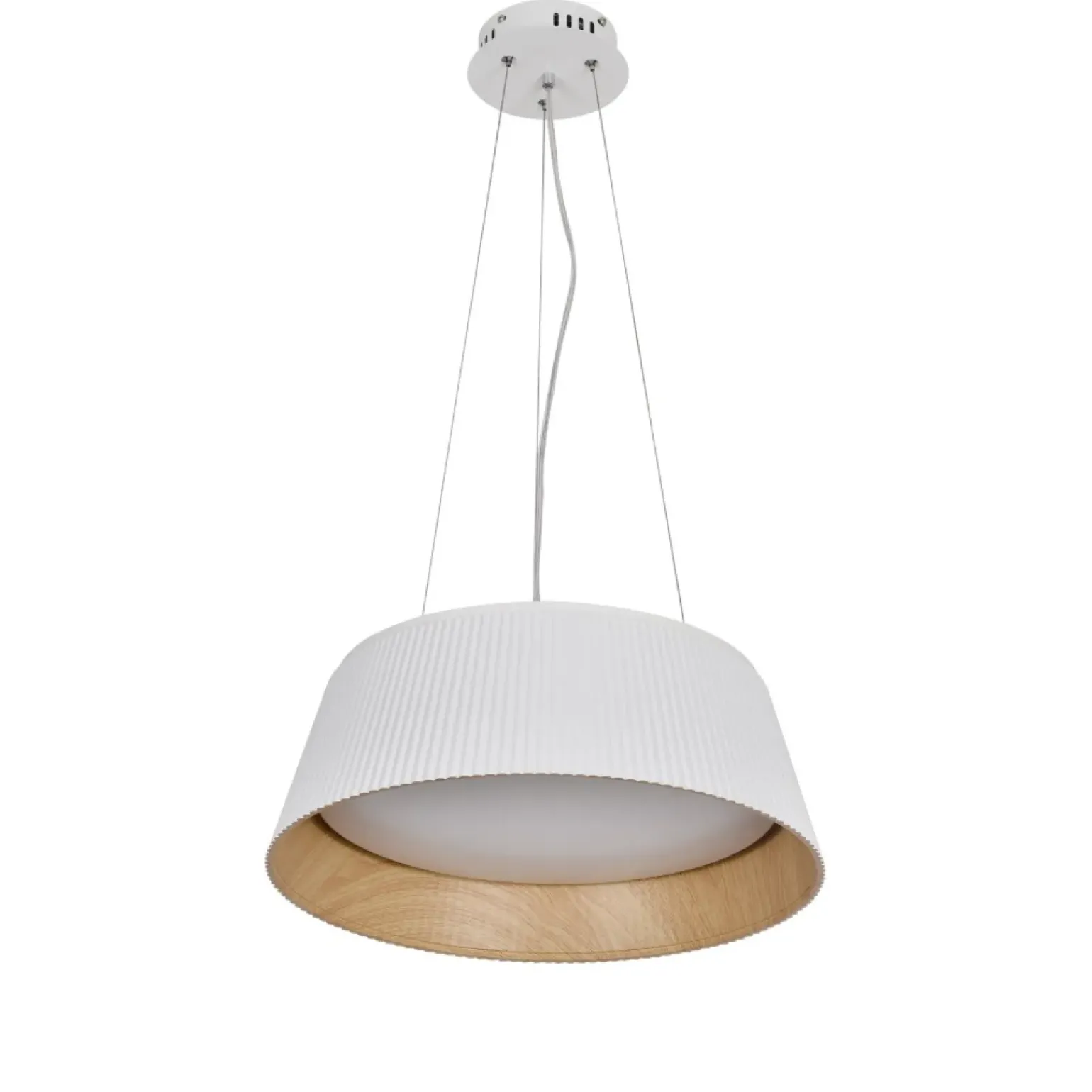 Cheap Biała, ledowa lampa wisząca, kolor drewna 31-24176 z serii UMBRIA | Kaja Oświetl Żyrandole Nowoczesne
