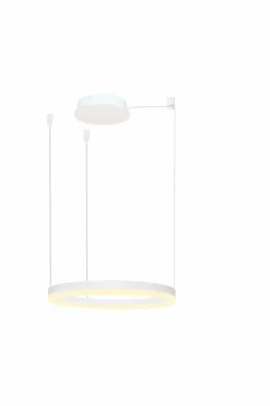 Fashion Biała, ledowa lampa wisząca do sypialni ⌀60cm AZ4967 HALO | Kaja Żyrandole Nowoczesne