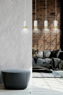 Clearance Biała listwa sufitowa z lampami wiszącymi 815/4 | Kaja Oświetlenie Żyrandole Nowoczesne