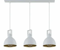 Clearance Biała listwa z regulowanymi zwisami, nad stół SIG 32263 - MARS B/ZŁ Żyrandole Nowoczesne