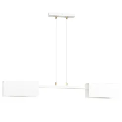 Best Biała, metalowa, dwustronna lampa wisząca 634/2 TOLOS | Kaja Żyrandole Nowoczesne