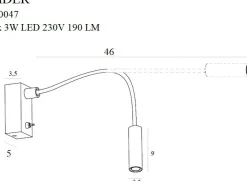 Sklep Kaja Biała, minimalistyczna lampa ścienna MX W0047 RIDER | Kaja Oświetlenie