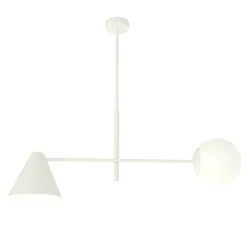 Clearance Biała, nowoczesna lampa do sypialni 1348/2 HERMES 2 WHITE | Kaja Żyrandole Nowoczesne