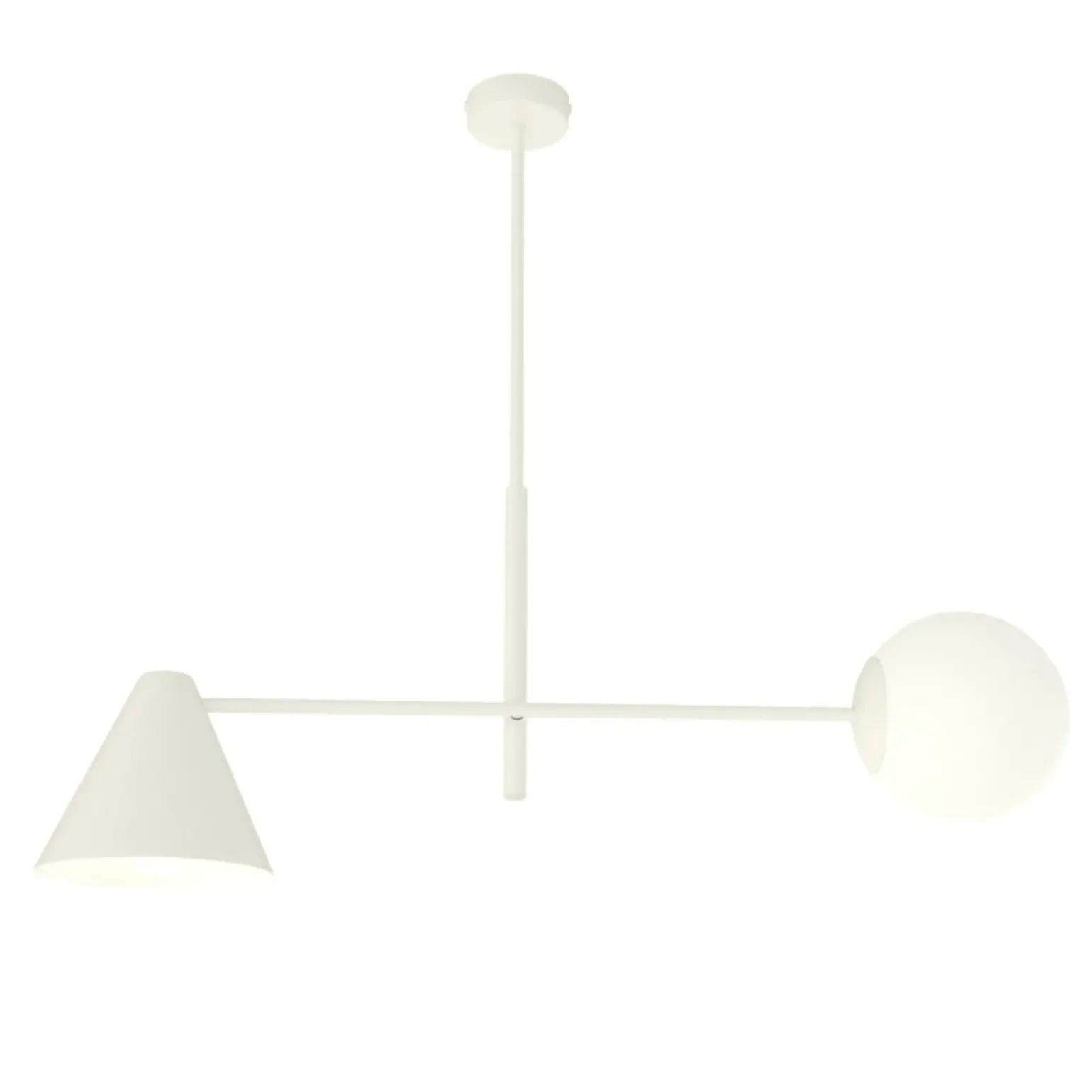 Clearance Biała, nowoczesna lampa do sypialni 1348/2 HERMES 2 WHITE | Kaja Żyrandole Nowoczesne