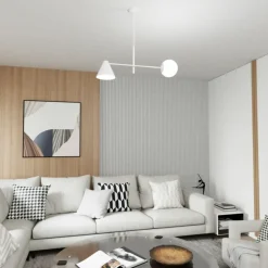 Clearance Biała, nowoczesna lampa do sypialni 1348/2 HERMES 2 WHITE | Kaja Żyrandole Nowoczesne