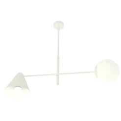 Clearance Biała, nowoczesna lampa do sypialni 1348/2 HERMES 2 WHITE | Kaja Żyrandole Nowoczesne