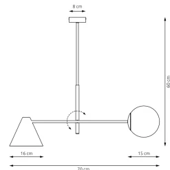 Clearance Biała, nowoczesna lampa do sypialni 1348/2 HERMES 2 WHITE | Kaja Żyrandole Nowoczesne