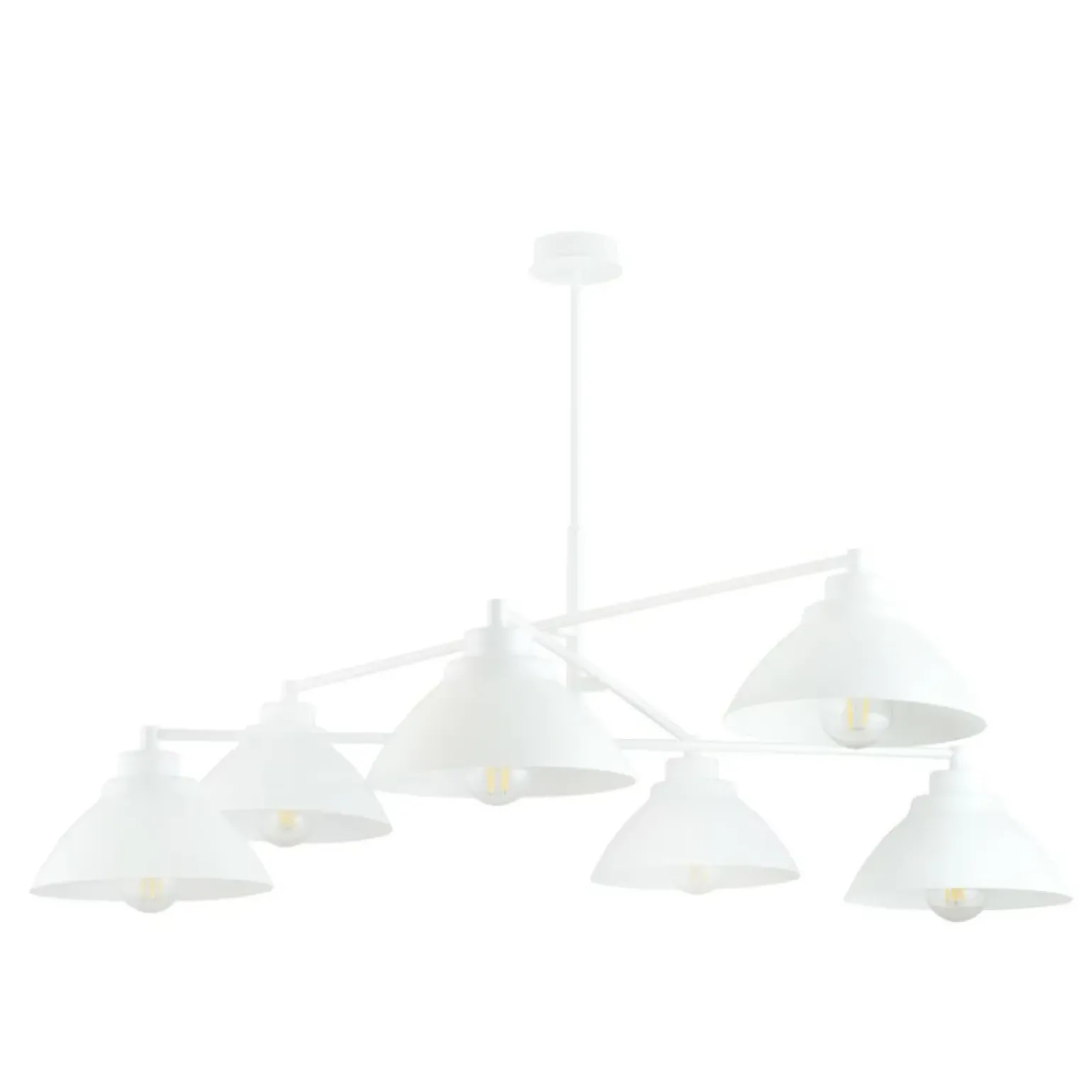 Store Biała, nowoczesna lampa wisząca do salonu 1212/6 z serii MAVERICK Żyrandole Nowoczesne