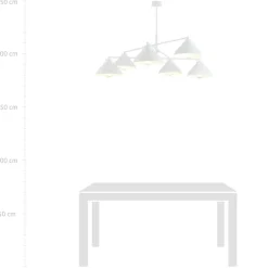 Store Biała, nowoczesna lampa wisząca do salonu 1212/6 z serii MAVERICK Żyrandole Nowoczesne