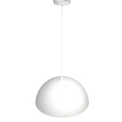 Store Biała, okazała lampa wisząca ze złotym wnętrzem MLP7897 z serii BETA | Kaja Oświ Żyrandole Nowoczesne