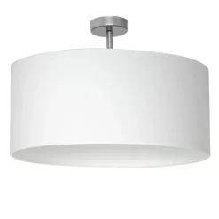 Best Biała, okrągła lampa sufitowa do sypialni ML6373 CASINO | Kaja Żyrandole Nowoczesne