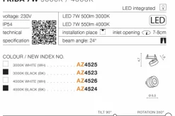 Sklep Kaja Biała okrągła oprawa oczko wpustowe LED AZ4525 FRIDA | Kaja
