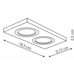 Sklep Kaja Biała oprawa podtynkowa z oczkami LP-2780/2RS WH METIS | Kaja