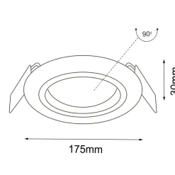 Sklep Kaja Biała, pojedyncza lampa podtynkowa oczko ANT 7384 WASABI | Kaja