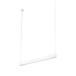 Best Biała, pozioma listwa LED na zwisach TK 18079 LUXE WHITE | Kaja Żyrandole Nowoczesne