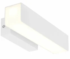 Sklep Kaja Biała, prosta, ledowa lampa ścienna 21-25814 z serii LANDER | Kaja