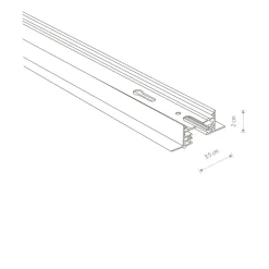 Sklep Kaja Biała prowadnica jednofazowa dł. 2m, 9451 | Kaja Oświetlenie