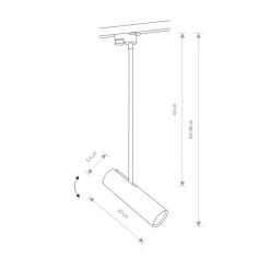 Sklep Kaja Biała, regulowana głowica do szynoprzewodu 9324 | Kaja Oświetlenie