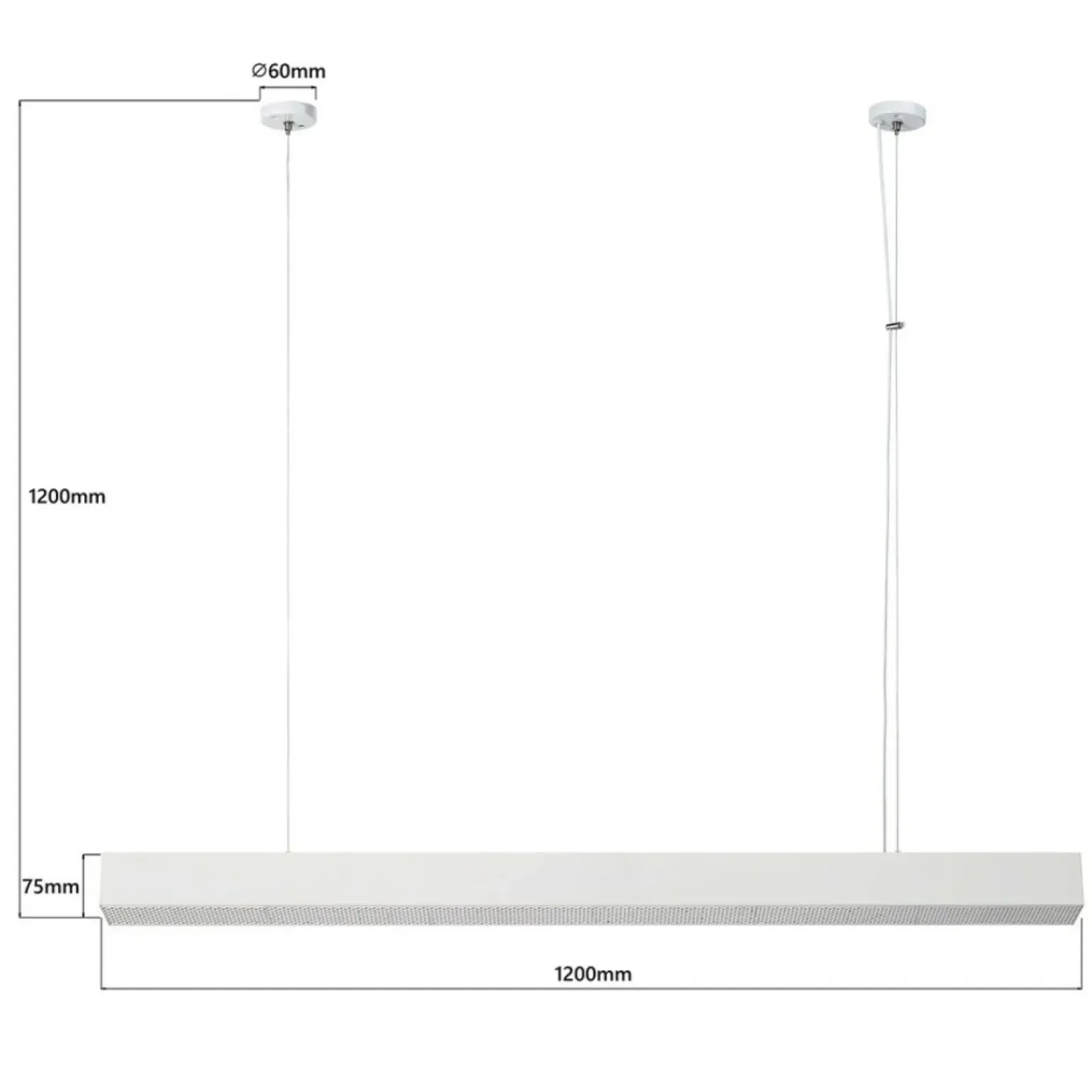 Sale Biała, szeroka lampa LED 120cm LP-1201/1P L WH SMART MIRA L | Kaja Żyrandole Nowoczesne
