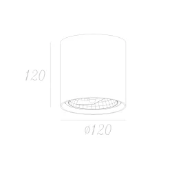 Sklep Kaja Biała tuba, reflektor do nowoczesnej kuchni 50631 BOX | Kaja