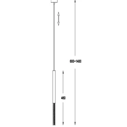 Clearance Biała, wąska ledowa lampa wisząca P0461-01E-S8S8 ONE | Kaja Żyrandole Nowoczesne