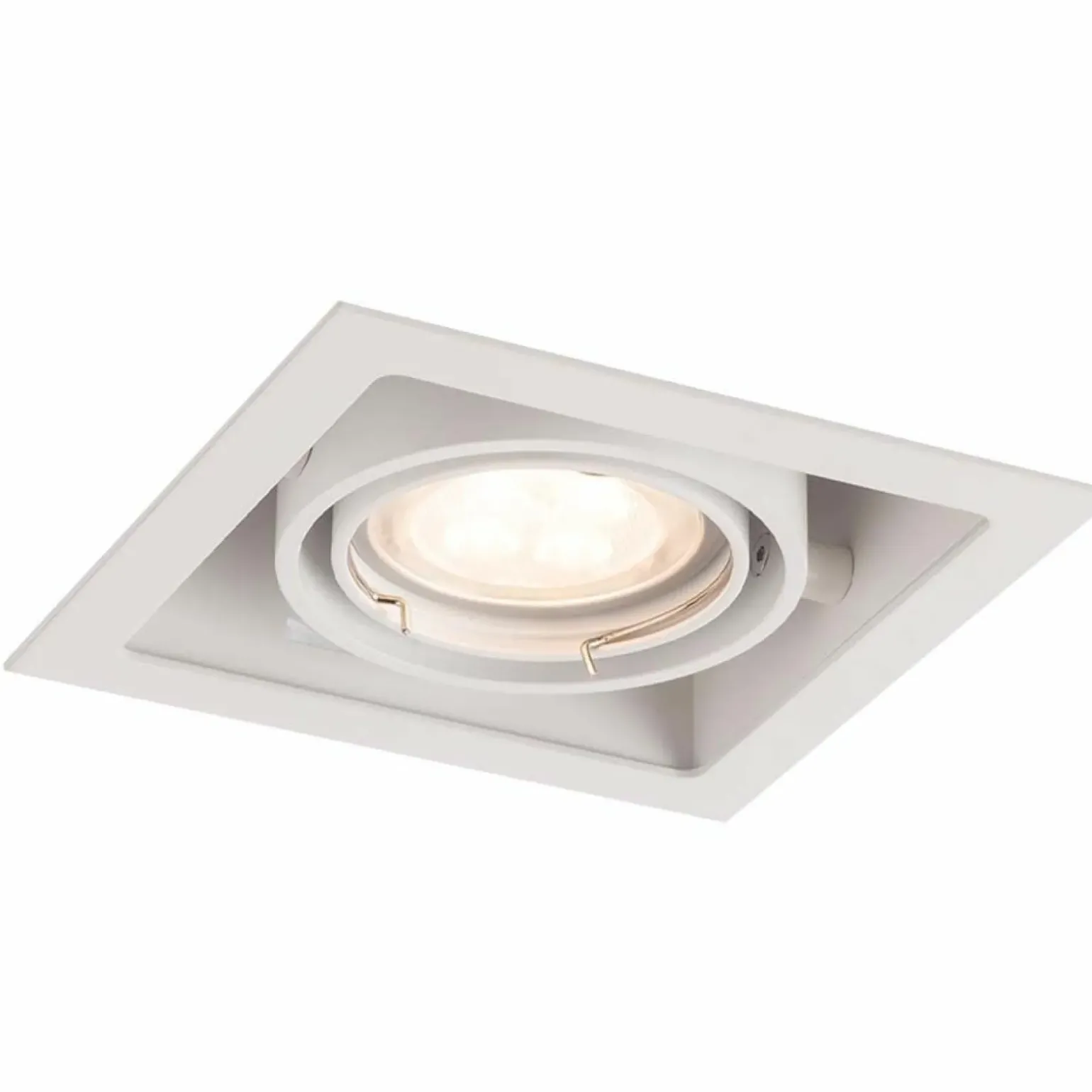 Sklep Kaja Białe, kwadratowe oczko wpustowe GU10 ANT 7314 EBINO | Kaja