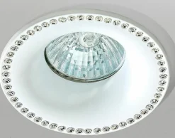 Sklep Kaja Białe oczko wpustowe z kryształkami AZ2738 ADAMO MIDST DIAMOND | Kaja