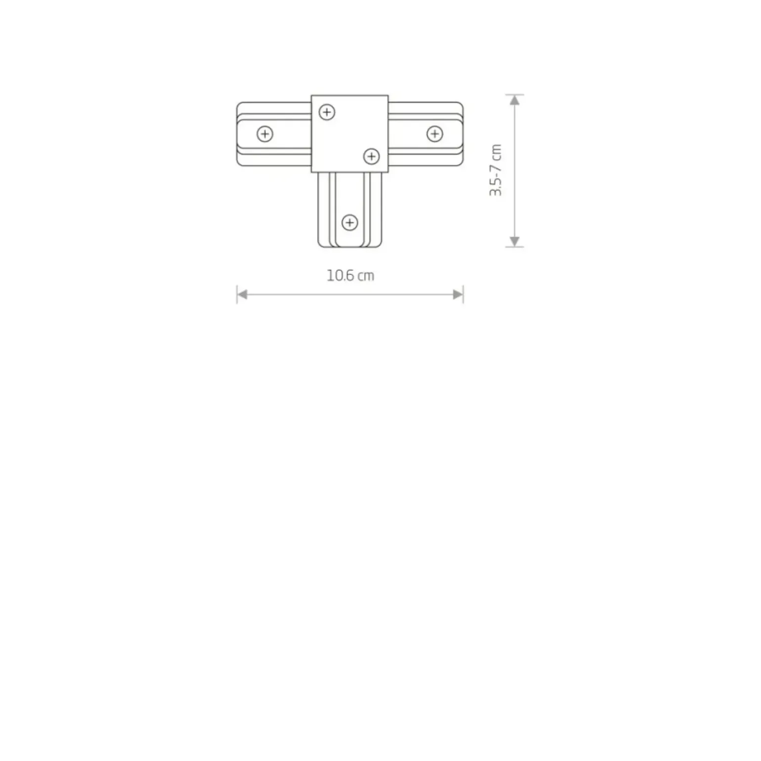 Sklep Kaja Białe, podtynkowe złącze T do szynoprzewodów 9187 | Kaja Oświetlenie