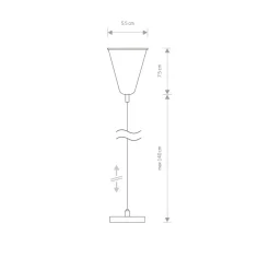 Sklep Kaja Białe zawiesie linkowe do szynoprzewodu 9461 | Kaja Oświetlenie