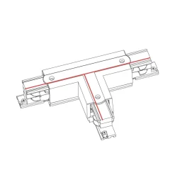 Sklep Kaja Białe złącze T do szynoprzewodów 8241 | Kaja Oświetlenie