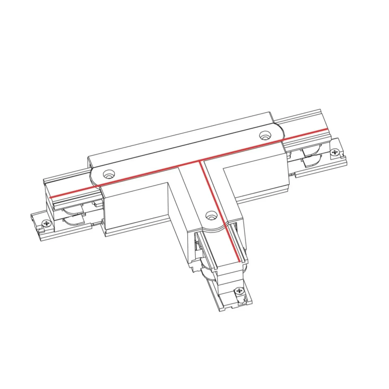 Sklep Kaja Białe złącze typu T do szynoprzewodów 8236 z | Kaja Oświetlenie