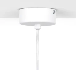 Best Sale Biało-bursztynowa lampa wisząca z dwoma kloszami K-5305 z serii ARLENA Żyrandole Nowoczesne