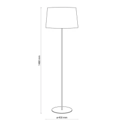 Sklep Kaja Biało-czarna lampa podłogowa na prostej nodze TK 5547 z serii MAJA