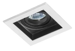 Sklep Kaja Biało-czarna lampa wpustowa oczko do holu AZ1362 MINORKA | Kaja