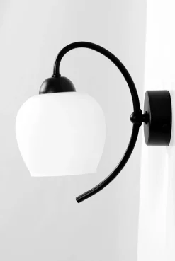Sklep Kaja Biało-czarny kinkiet ścienny, jeden punkt świetlny K-5187 serii BELLA