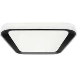 Sklep Kaja Biało-czarny plafon do korytarza, wbudowany LED ML7932 z serii QUADRO | Kaja Ośw