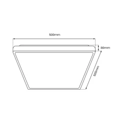 Sklep Kaja Biało-czarny plafon do korytarza, wbudowany LED ML7932 z serii QUADRO | Kaja Ośw