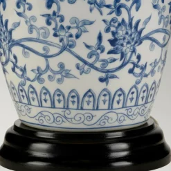 Sklep Kaja Biało-niebieska lampa stołowa BLUE-G-JAR-TL z serii BLUE GINGER JAR