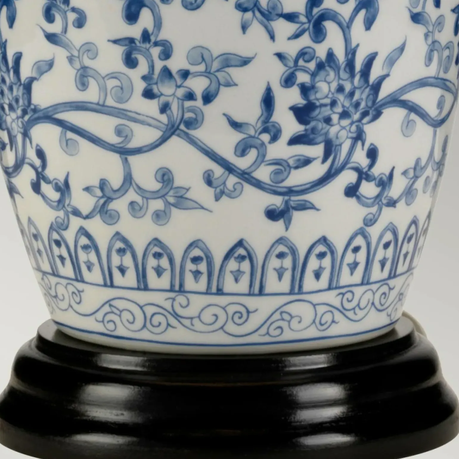 Sklep Kaja Biało-niebieska lampa stołowa BLUE-G-JAR-TL z serii BLUE GINGER JAR