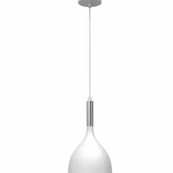 Discount Biało-srebrna lampa wisząca, do sypialni LX 3899 z serii NOAK | Kaja Żyrandole Nowoczesne