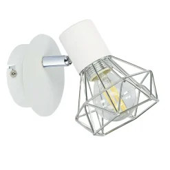 Sklep Kaja Biało-srebrna lampa z drucianym kloszem 91-61331 VERVE | Kaja