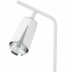 Sklep Kaja Biało-srebrna, nowoczesna lampka biurkowa ML0276 FLOWER | Kaja