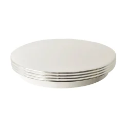 Sklep Kaja Biało-srebrny plafon LED ⌀26cm 4000K ML4266 BRAVO | Kaja Oświetlenie