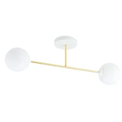 Clearance Biało-złota lampa sufitowa do korytarza 1234/2 z serii MAGNUM | Kaja Żyrandole Nowoczesne
