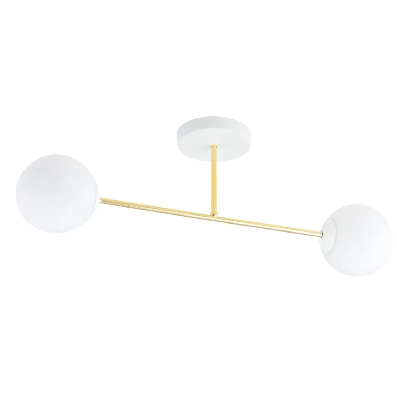 Clearance Biało-złota lampa sufitowa do korytarza 1234/2 z serii MAGNUM | Kaja Żyrandole Nowoczesne