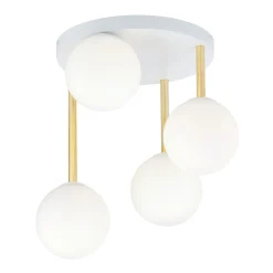 Sklep Kaja Biało-złota lampa sufitowa z kulistymi kloszami 1261/4 z serii DOLCE