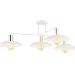 Best Biało-złota lampa sufitowa z drucianymi kloszami 1321/4 SPIRIT | Kaja Żyrandole Nowoczesne