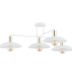 Best Biało-złota lampa sufitowa z drucianymi kloszami 1321/4 SPIRIT | Kaja Żyrandole Nowoczesne