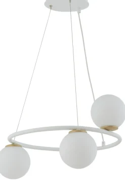 Best Biało-złota lampa wisząca do stylowej sypialni SIG 33384 GAMA KOŁO Żyrandole Nowoczesne